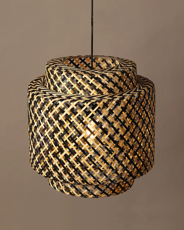 Artistic Bamboo Hanging Lamp for Balcony and Patio
