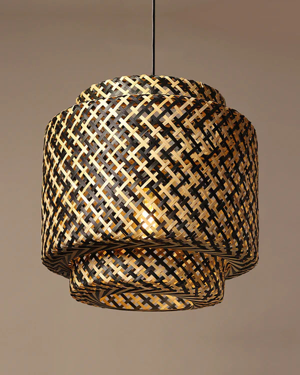 Artistic Bamboo Hanging Lamp for Balcony and Patio
