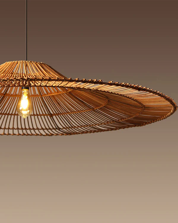 Handmade Rattan Hanging Light for Bedroom and Study Room