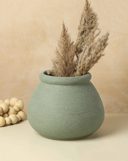 Matte Finish Ceramic Vase for Shelf Styling
