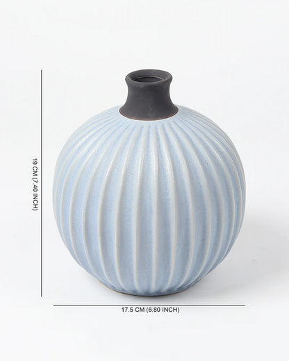 Curved Ceramic Vase for Minimalist Room Decor