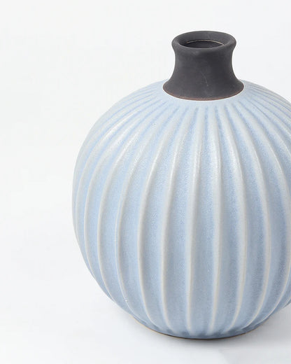 Curved Ceramic Vase for Minimalist Room Decor