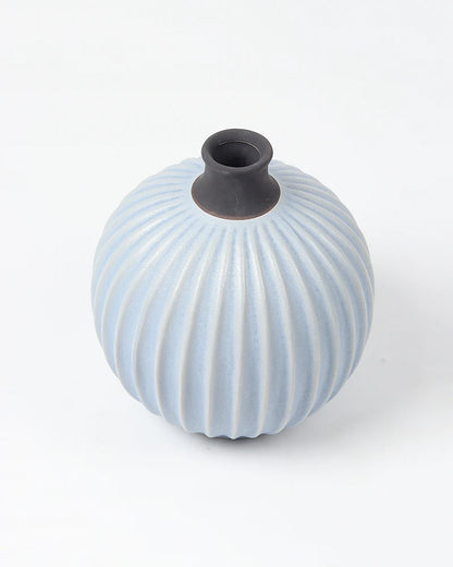 Curved Ceramic Vase for Minimalist Room Decor
