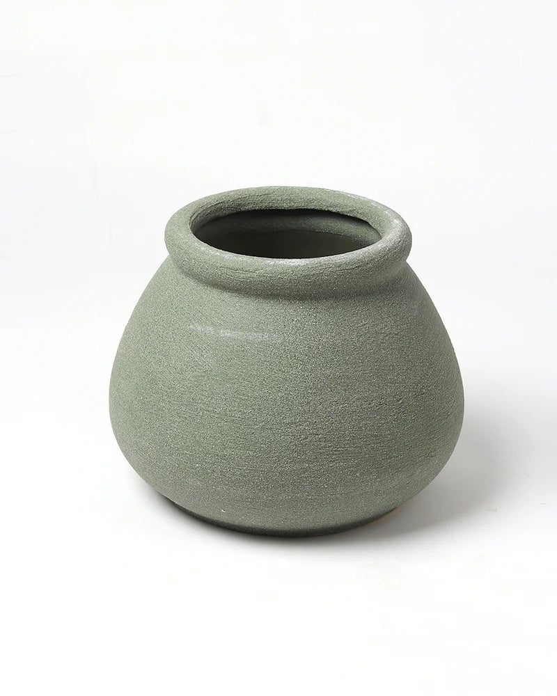 Matte Finish Ceramic Vase for Shelf Styling