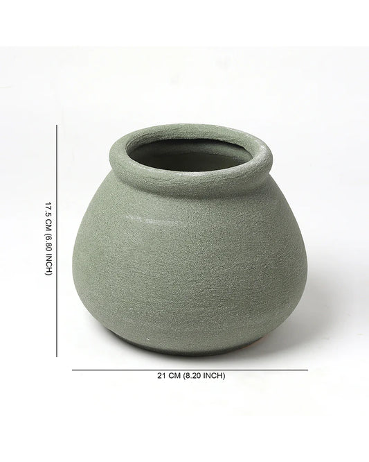 Matte Finish Ceramic Vase for Shelf Styling