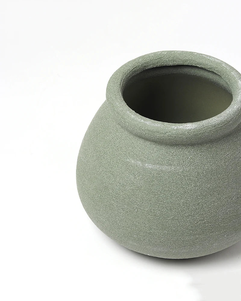 Matte Finish Ceramic Vase for Shelf Styling