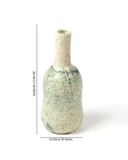 Glossy Green Ceramic Flower Pot for Tabletop Decor