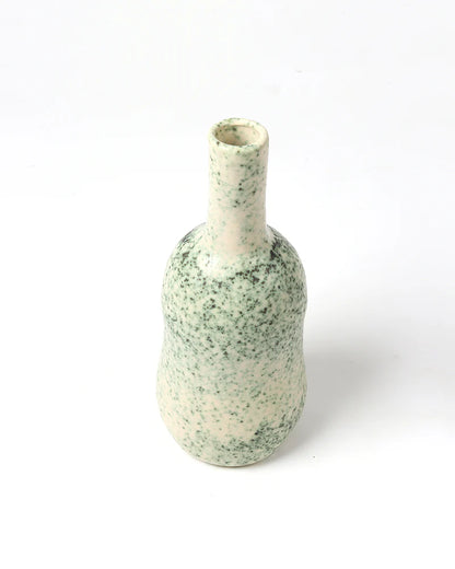 Glossy Green Ceramic Flower Pot for Tabletop Decor
