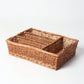 Wicker Organiser Tray with Partition