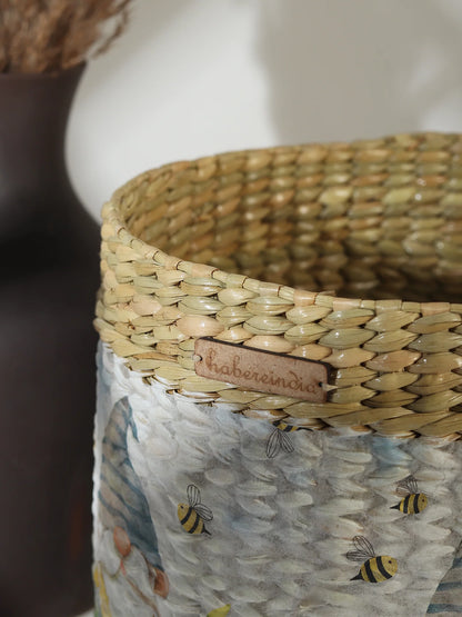 Multifunctional Seagrass Basket for Plants and Laundry