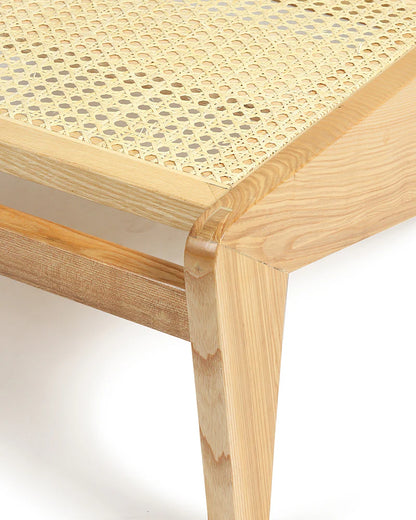 Cane Webbing Lounge Chair for Living Room, Balcony, and Indoor Seating