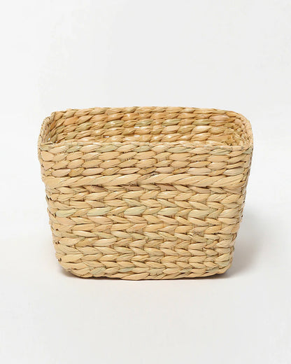 Handwoven Seagrass Dustbin for Stylish and Eco-Friendly Home Organization - Small