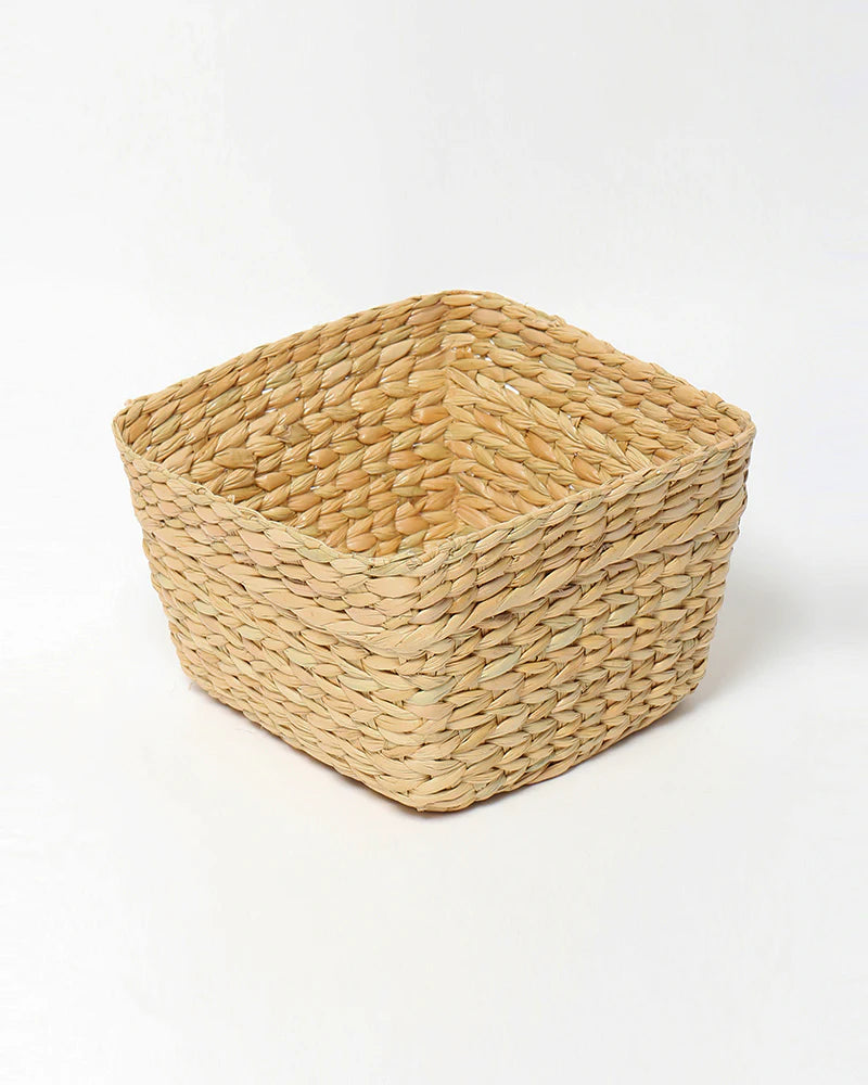 Handwoven Seagrass Dustbin for Stylish and Eco-Friendly Home Organization - Small