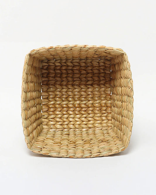 Natural Seagrass Trash Bin for Bedroom, Bathroom, and Office Use - Medium