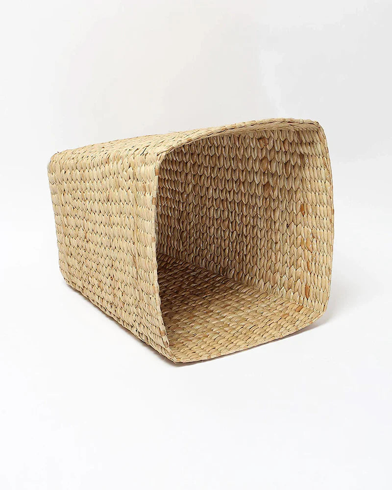 Handwoven Seagrass Dustbin for Bedroom, Bathroom, and Office Storage