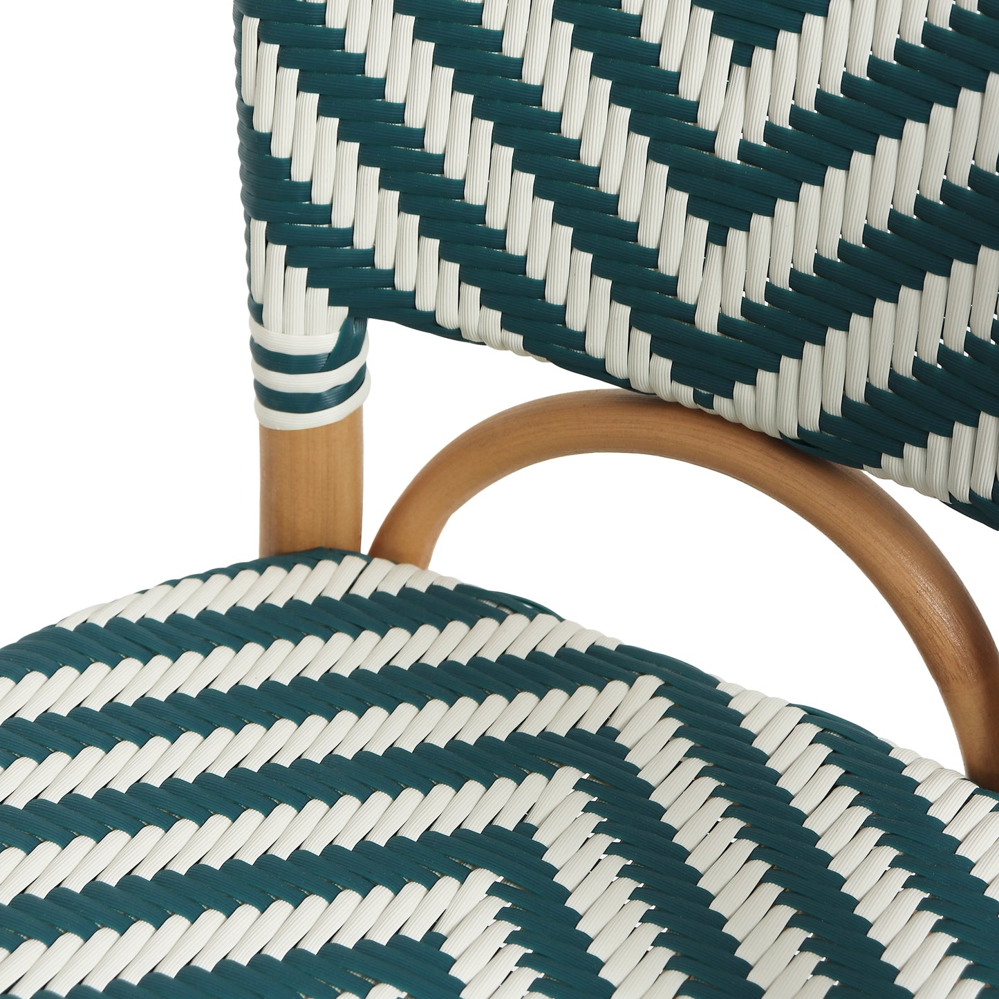 Green Bistro Bamboo Chair | Rattan Chair | Cane Furniture