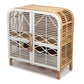 Wooden Rattan Indo Cabinet | Bamboo Storage Cabinet for Kitchen & Dining Room | Cane Kitchen Organiser Vegetable Cabinet