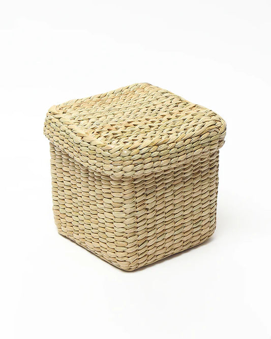 Stylish Seagrass Storage Box for Closet & Small Accessories