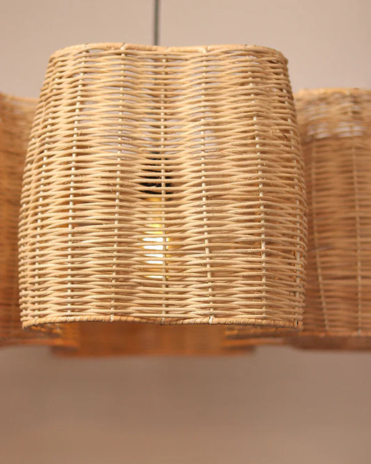 Stylish Rattan Ceiling Light for Balcony and Patio