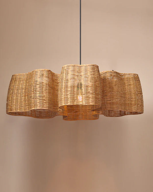 Stylish Rattan Ceiling Light for Balcony and Patio