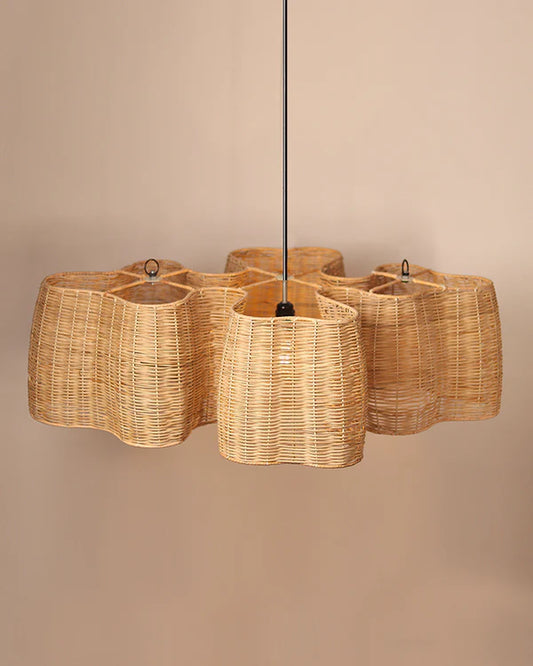 Stylish Rattan Ceiling Light for Balcony and Patio