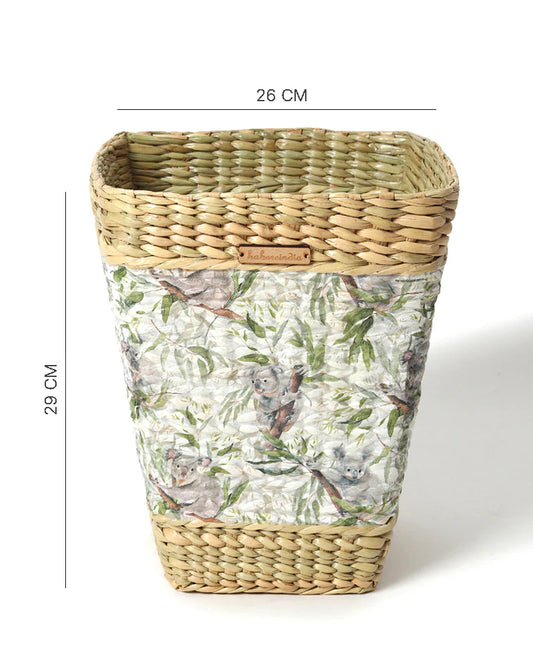 Natural Seagrass Waste Bin for Living Room, Bedroom and Office