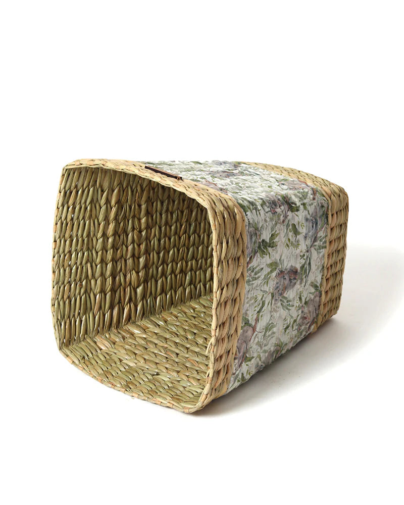 Natural Seagrass Waste Bin for Living Room, Bedroom and Office