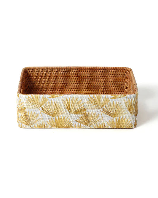 Multi Purpose Rattan Tray for Storage Serving and Home Decoration