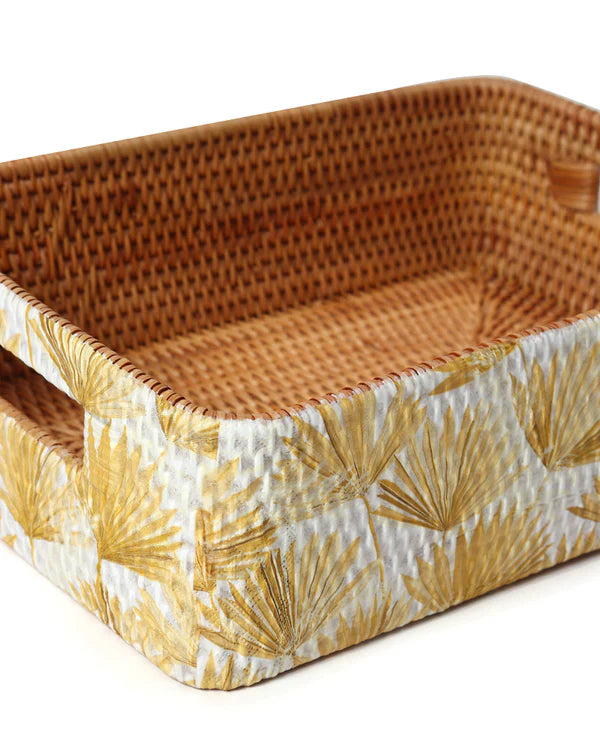 Multi Purpose Rattan Tray for Storage Serving and Home Decoration