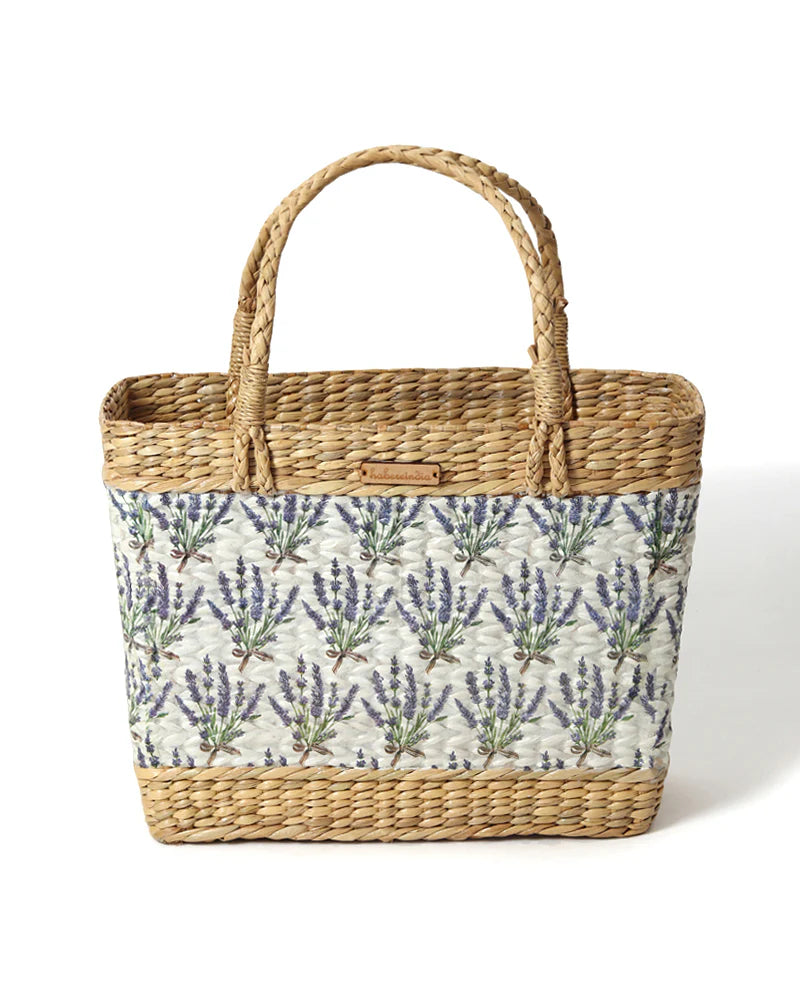 Handmade Seagrass Shopping Basket for Storage, Beach & Travel