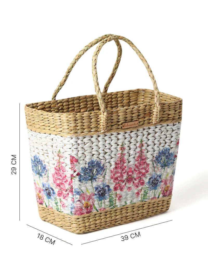 Handcrafted Seagrass Tote Bag for Storage, Shopping & Everyday