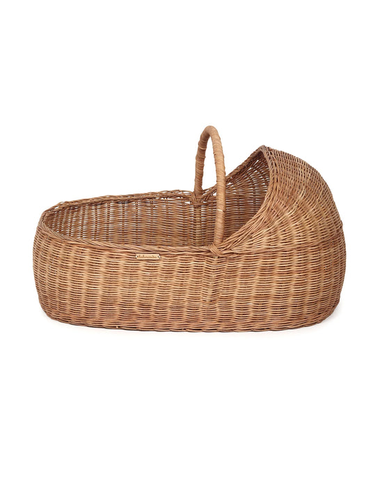 Natural Rattan Baby Bedding Basket for Nursery, Baby Room, and Safe Sleep