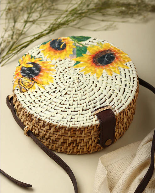 Sac Bali rond en rotin