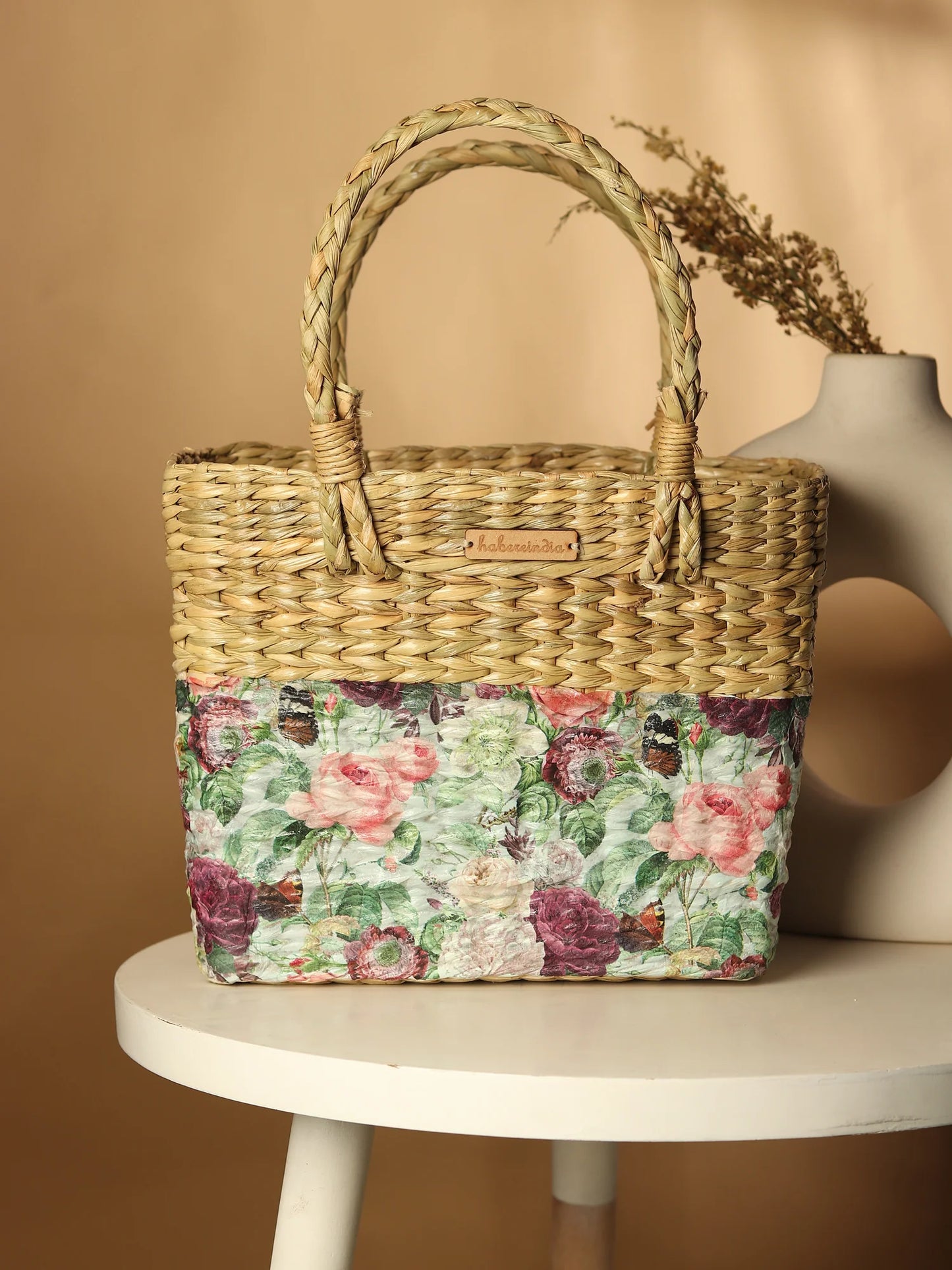 Handmade Seagrass Natural Tote Bag for Shopping, Travel & Daily Use