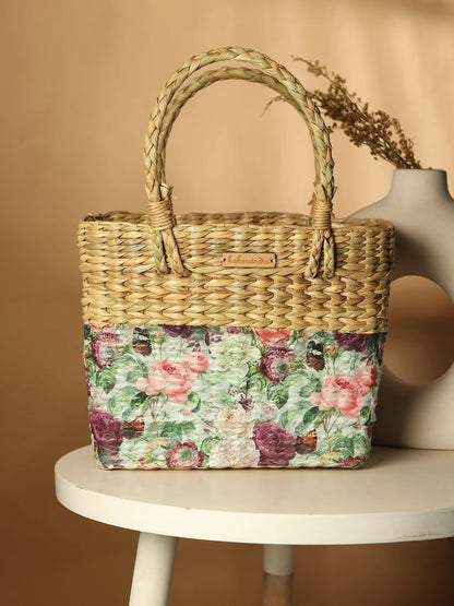 Handmade Seagrass Natural Tote Bag for Shopping, Travel & Daily Use