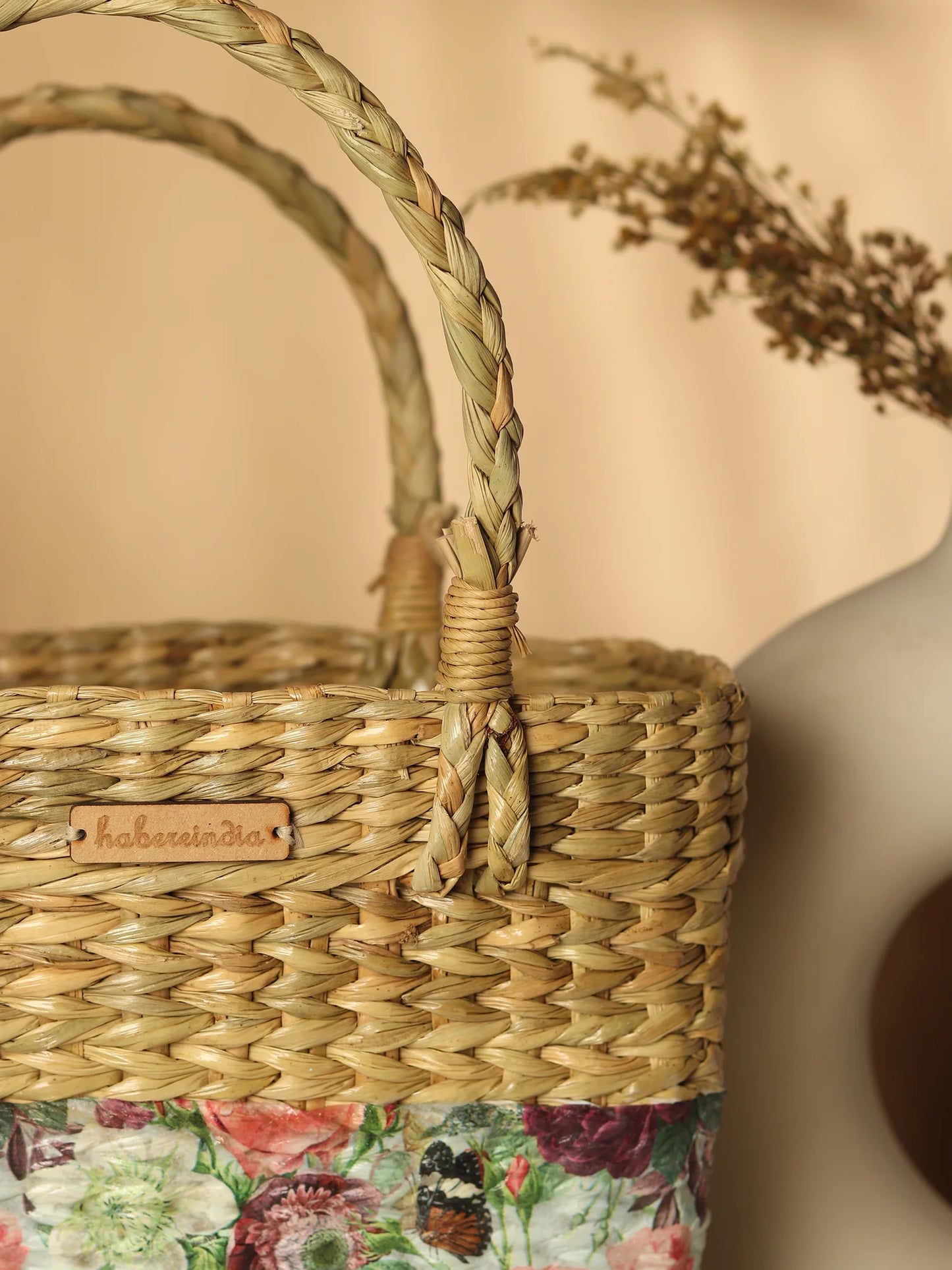 Handmade Seagrass Natural Tote Bag for Shopping, Travel & Daily Use