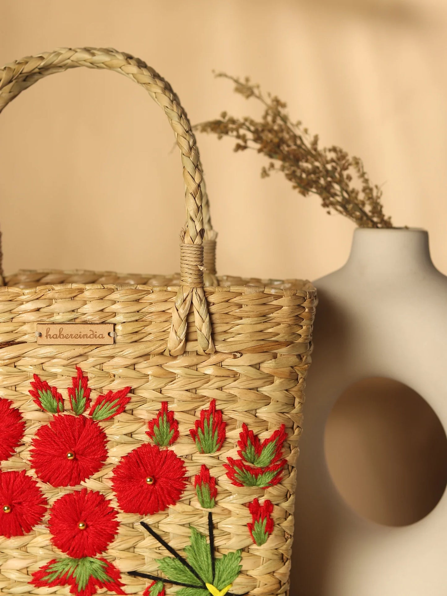 Handwoven Seagrass Tote Bag for Market, Storage & Daily Use