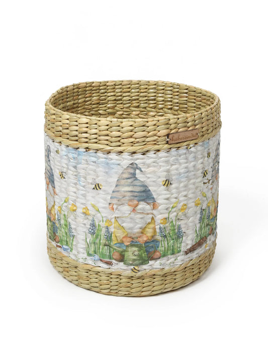 Multifunctional Seagrass Basket for Plants and Laundry