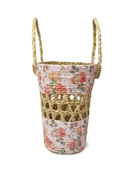 Handwoven Seagrass Basket for Storage, Shopping & Travel Use