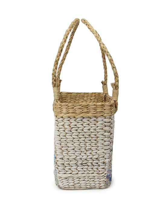 Natural Handwoven Tote Bag for Shopping, Picnic & Storage