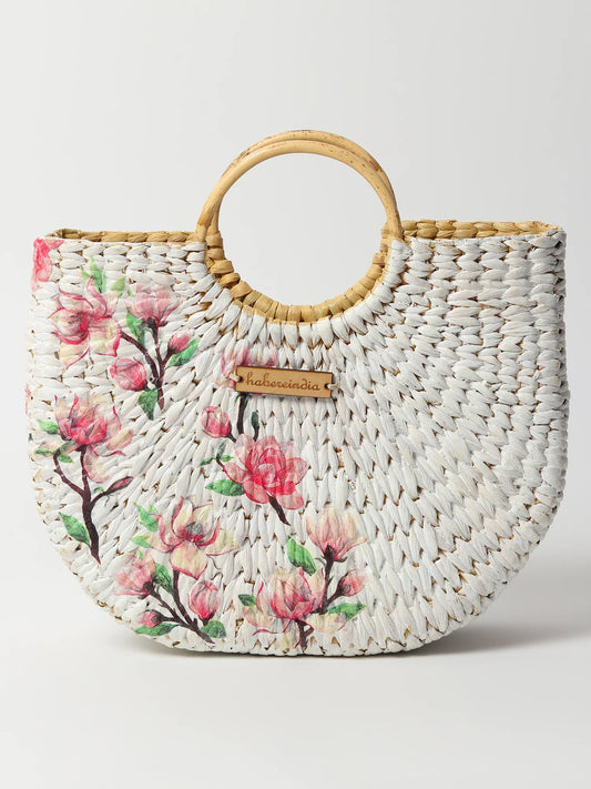 Handmade Seagrass U-Shape Tote Bag for Shopping, Storage & Everyday Use