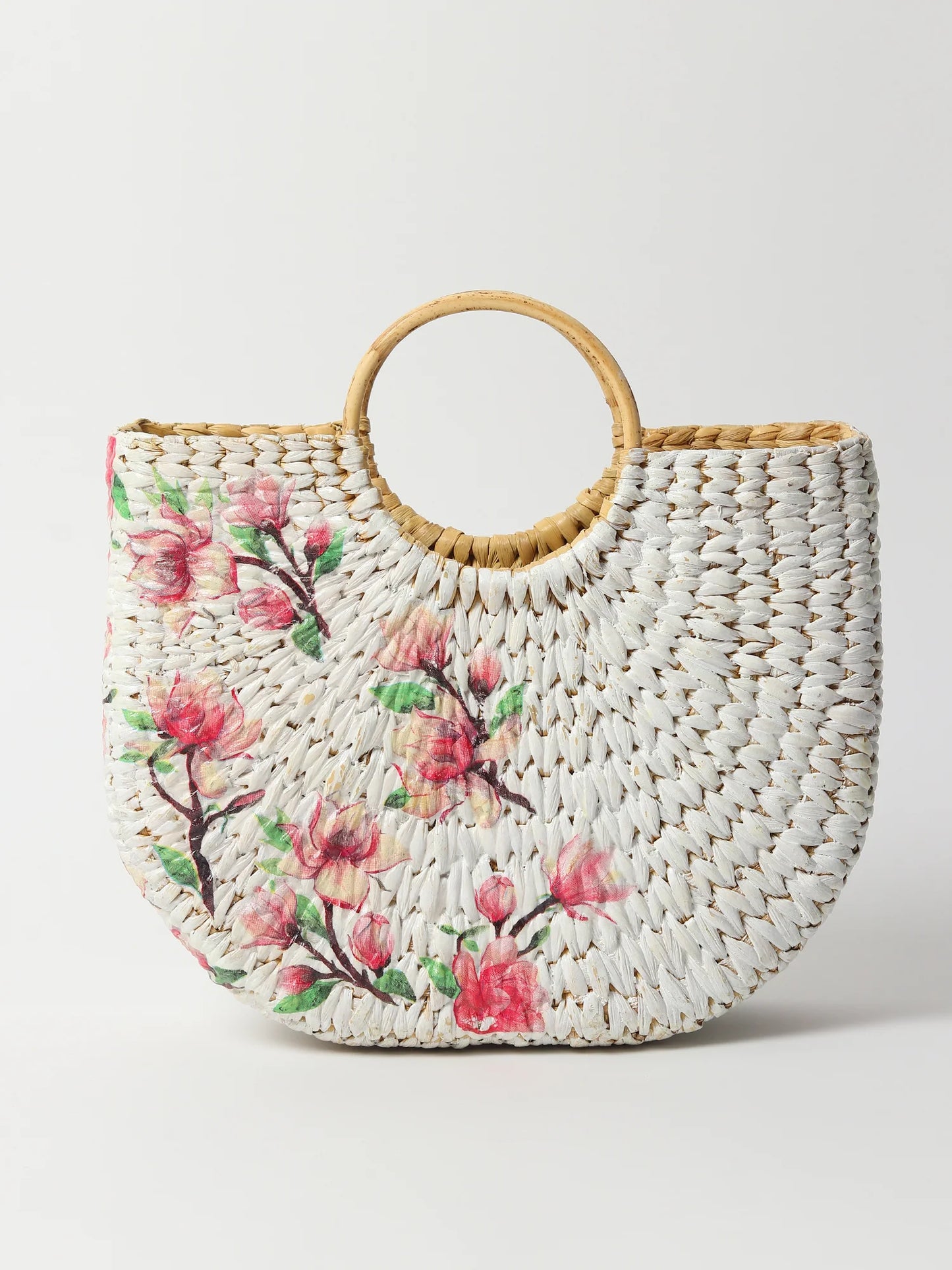 Handmade Seagrass U-Shape Tote Bag for Shopping, Storage & Everyday Use