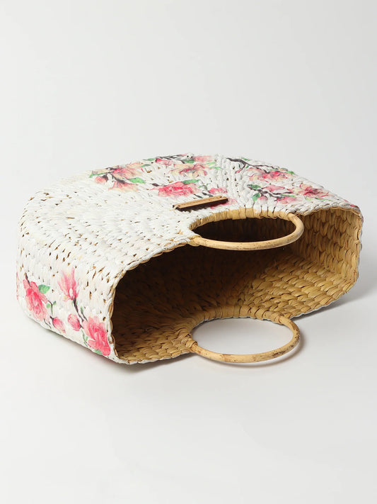 Handmade Seagrass U-Shape Tote Bag for Shopping, Storage & Everyday Use