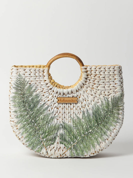 Handwoven Seagrass Half Moon Tote Bag