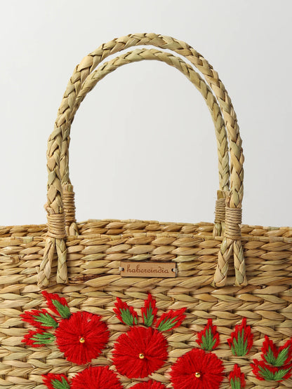 Handwoven Seagrass Tote Bag for Market, Storage & Daily Use