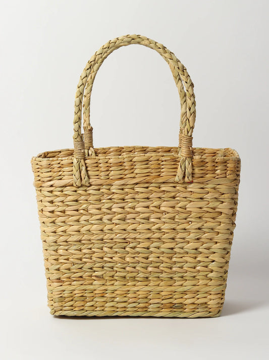 Handwoven Seagrass Tote Bag for Market, Storage & Daily Use