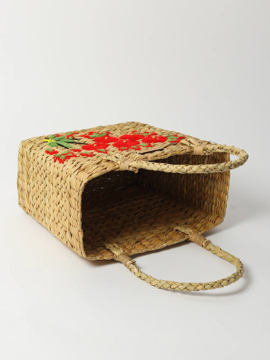 Handwoven Seagrass Tote Bag for Market, Storage & Daily Use