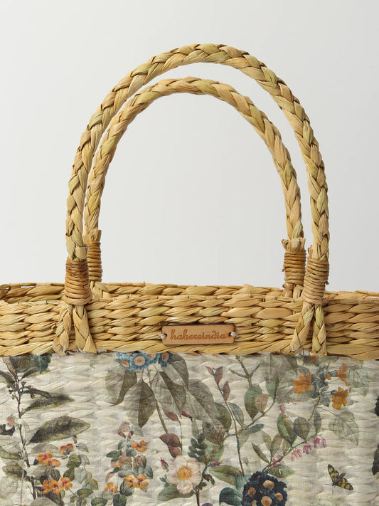 Handmade Seagrass Basket Bag for Shopping, Storage & Travel