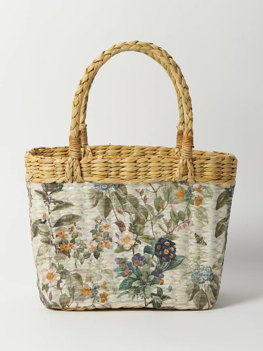 Handmade Seagrass Basket Bag for Shopping, Storage & Travel