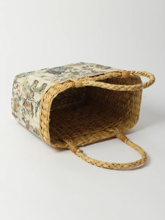 Handmade Seagrass Basket Bag for Shopping, Storage & Travel